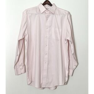 Brooks Brothers Dress Shirt 17 Men's Pink Madison Fit Preppy Professional Office